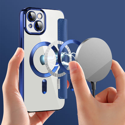 MagSafe-hoes voor Apple iPhone 14 Plus, Techsuit, SmartMag Book, Blauw
