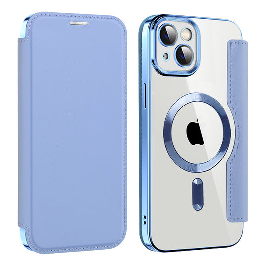 MagSafe-hoes voor Apple iPhone 14 Plus, Techsuit, SmartMag Book, Blauw