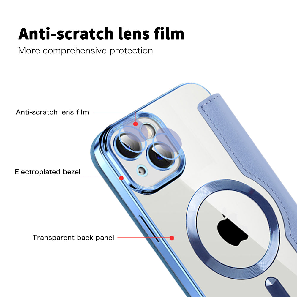 MagSafe-hoes voor Apple iPhone 14 Plus, Techsuit, SmartMag Book, Blauw