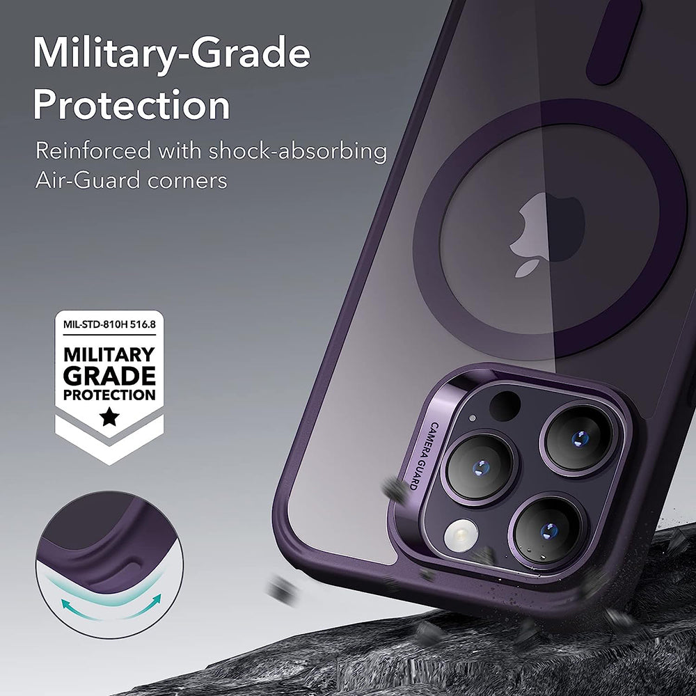 Coque MagSafe pour Apple iPhone 14 Pro, ESR, Classic Hybrid, Violet Transparent