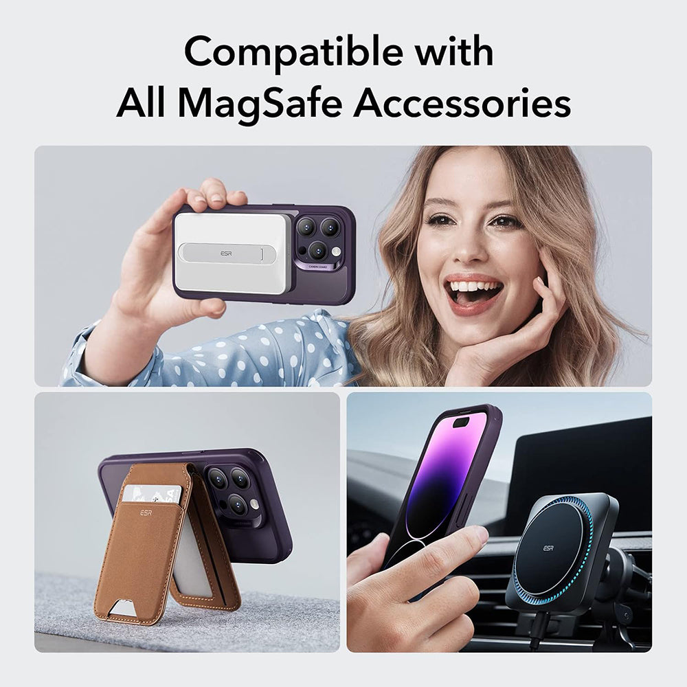 Coque MagSafe pour Apple iPhone 14 Pro, ESR, Classic Hybrid, Violet Transparent