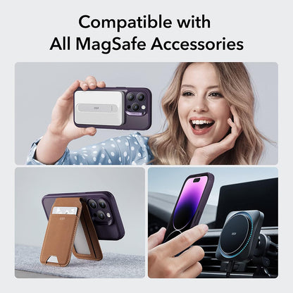 Coque MagSafe pour Apple iPhone 14 Pro, ESR, Classic Hybrid, Violet Transparent
