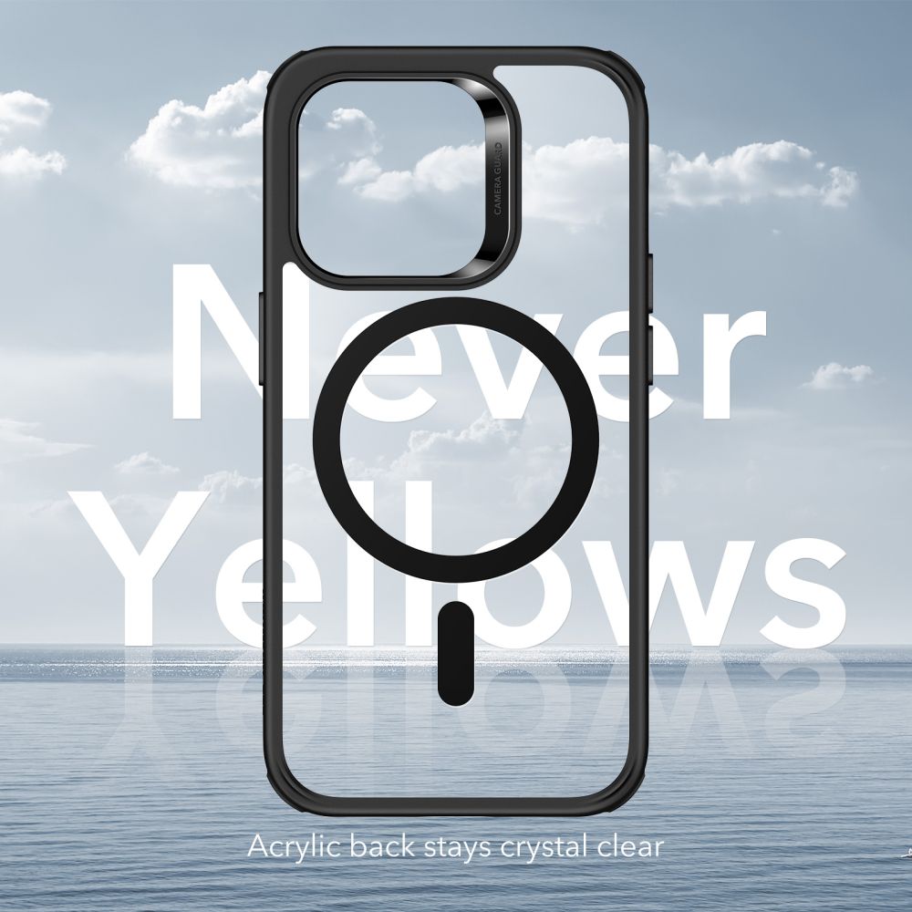 Coque MagSafe pour Apple iPhone 14 Pro, ESR, Classic Hybrid, Noire Transparente