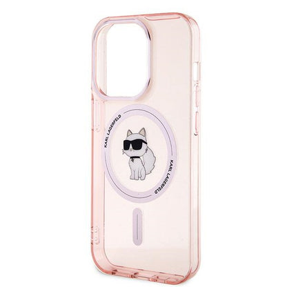 MagSafe hoesje voor Apple iPhone 14 Pro, Karl Lagerfeld, IML Choupette, Roze