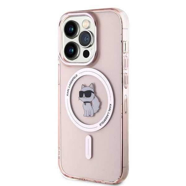MagSafe hoesje voor Apple iPhone 14 Pro, Karl Lagerfeld, IML Choupette, Roze