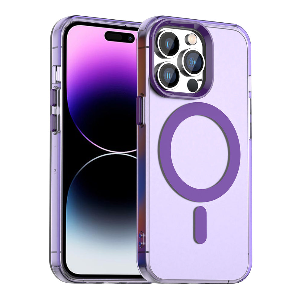 Coque MagSafe pour Apple iPhone 14 Pro Max, Techsuit, CandyCase, Violet