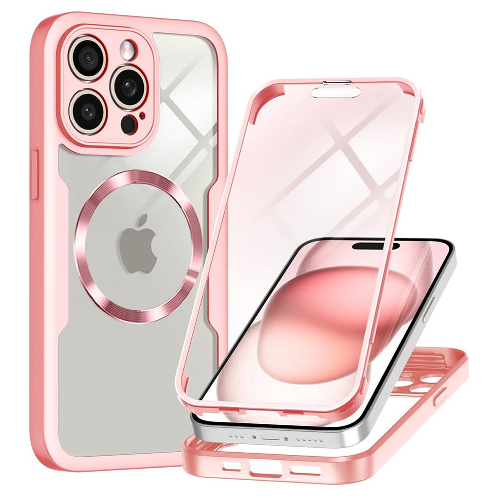 MagSafe-Hülle für Apple iPhone 14 Pro Max, Techsuit, ColorVerse 360, Rosa