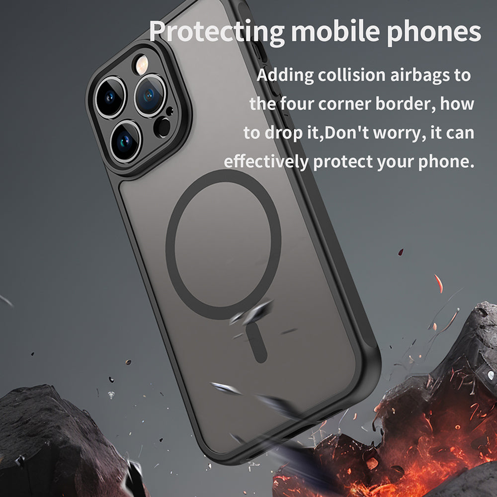 MagSafe-hoesje voor Apple iPhone 14 Pro Max, Techsuit, HaloFrost II, Zwart