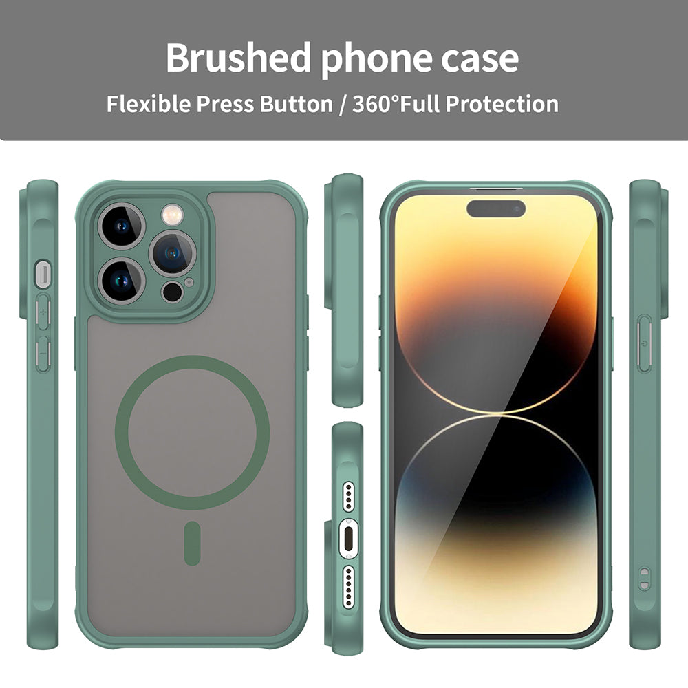 Coque MagSafe pour Apple iPhone 14 Pro Max, Techsuit, HaloFrost II, Vert