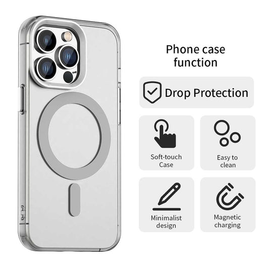 Coque MagSafe pour Apple iPhone 14 Pro, Techsuit, CandyCase, Blanche