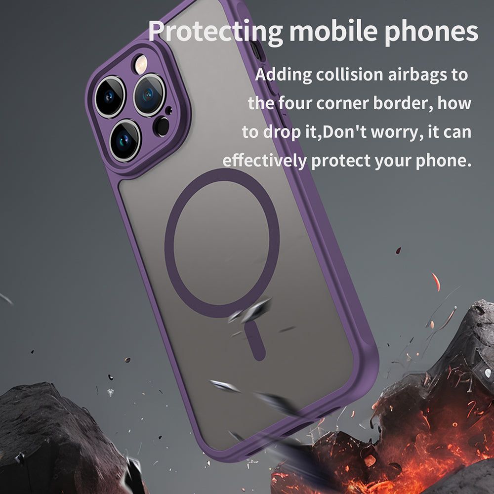 Coque MagSafe pour Apple iPhone 14 Pro, Techsuit, HaloFrost II, Violet