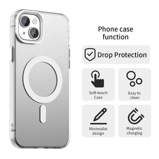 Coque MagSafe pour Apple iPhone 14, Techsuit, CandyCase, Blanche