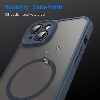 MagSafe-hoes voor Apple iPhone 14, Techsuit, HaloFrost II, Marineblauw