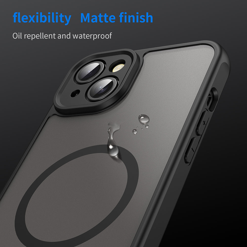 Coque MagSafe pour Apple iPhone 14, Techsuit, HaloFrost II, Noire