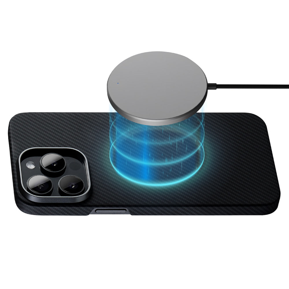 Étui MagSafe pour Apple iPhone 15, Edizard, Air, Noir