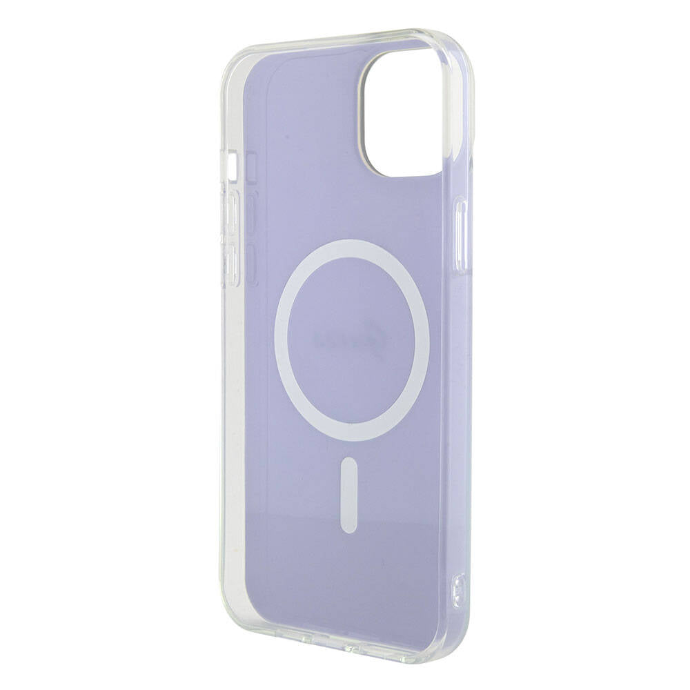 MagSafe Case for Apple iPhone 15, Guess, IML Iridescent, Purple