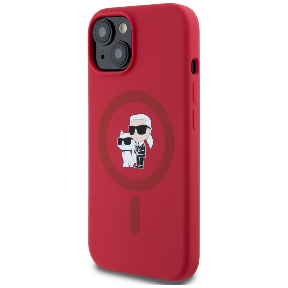 MagSafe Case for Apple iPhone 15, Karl Lagerfeld, Silicone Karl & Choupette, Rosie