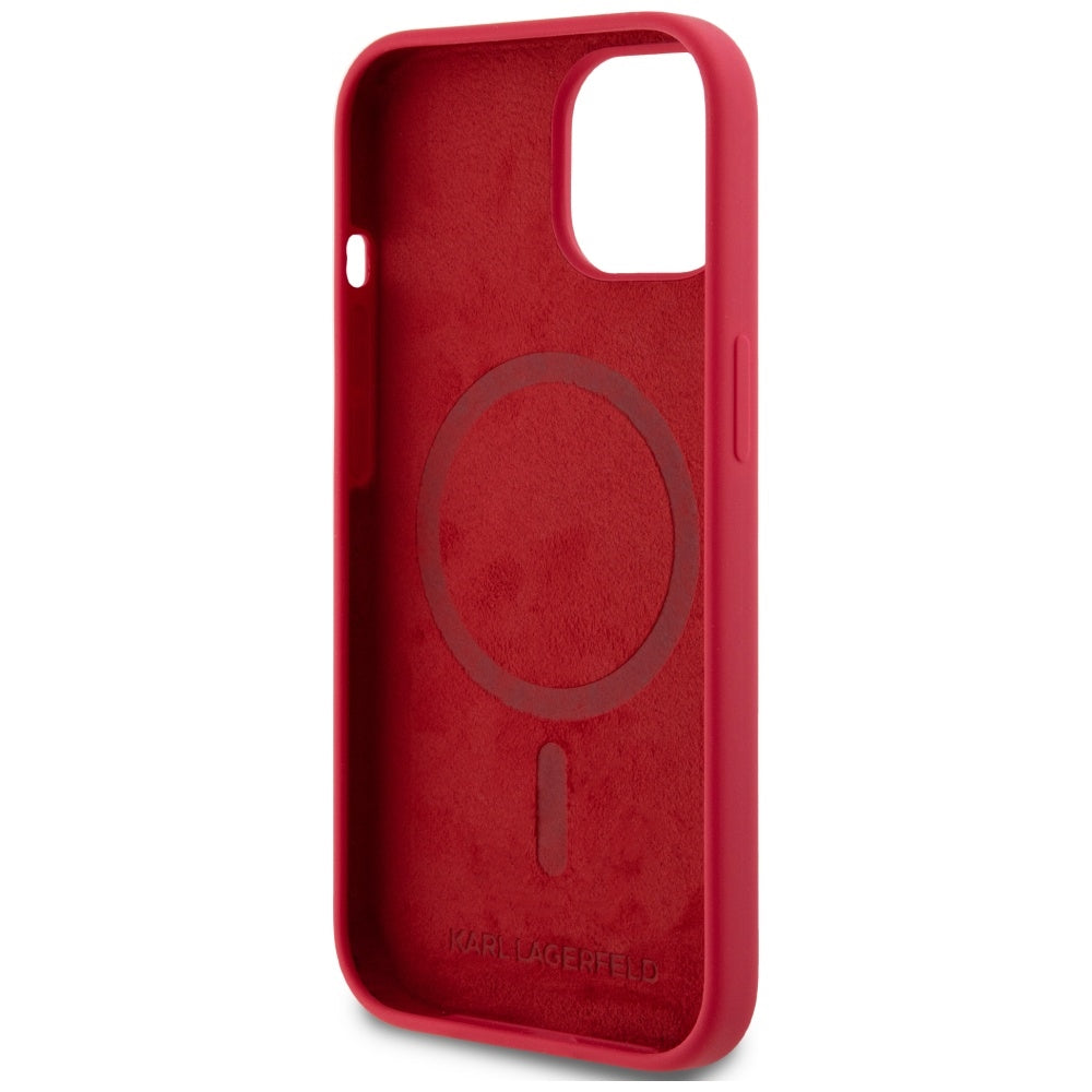 MagSafe Case for Apple iPhone 15, Karl Lagerfeld, Silicone Karl & Choupette, Rosie