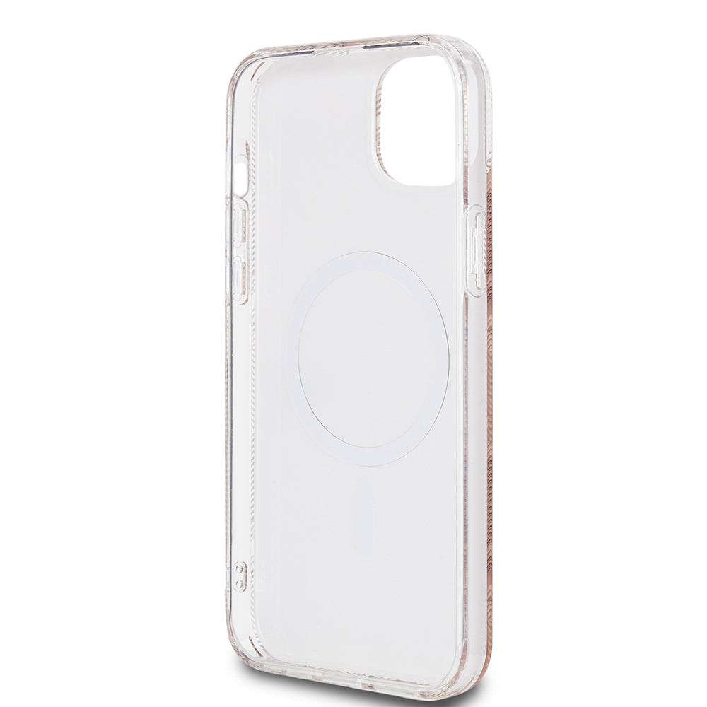 Étui MagSafe pour Apple iPhone 15 Plus, Guess, IML Gcube, Marron