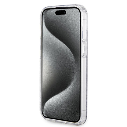 MagSafe Hülle für Apple iPhone 15 Plus, Guess, IML Gcube, Schwarz