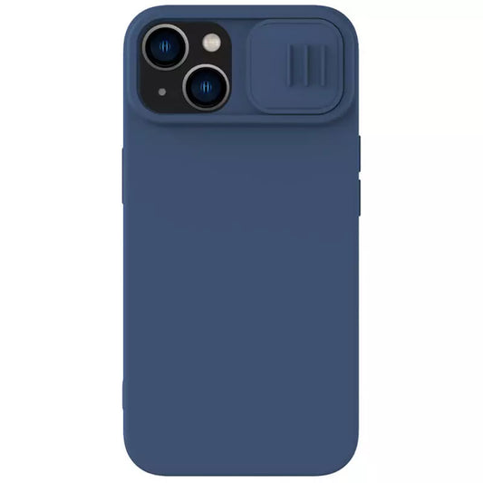 MagSafe-Hülle für Apple iPhone 15 Plus, Nillkin, CamShield Silky, Blau