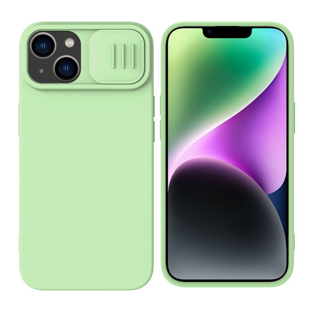 MagSafe-hoes voor Apple iPhone 15 Plus, Nillkin, CamShield Silky, Lichtgroen