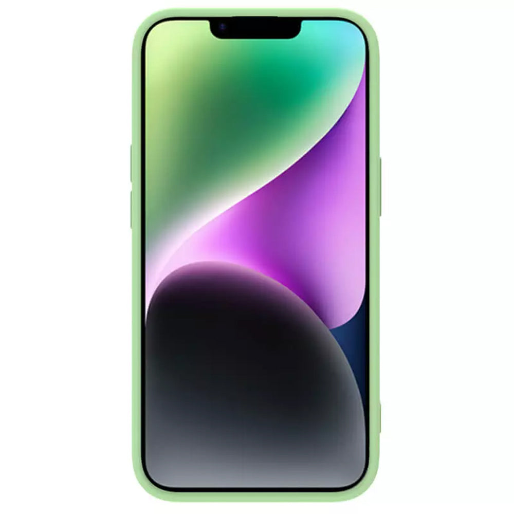 MagSafe-hoes voor Apple iPhone 15 Plus, Nillkin, CamShield Silky, Lichtgroen