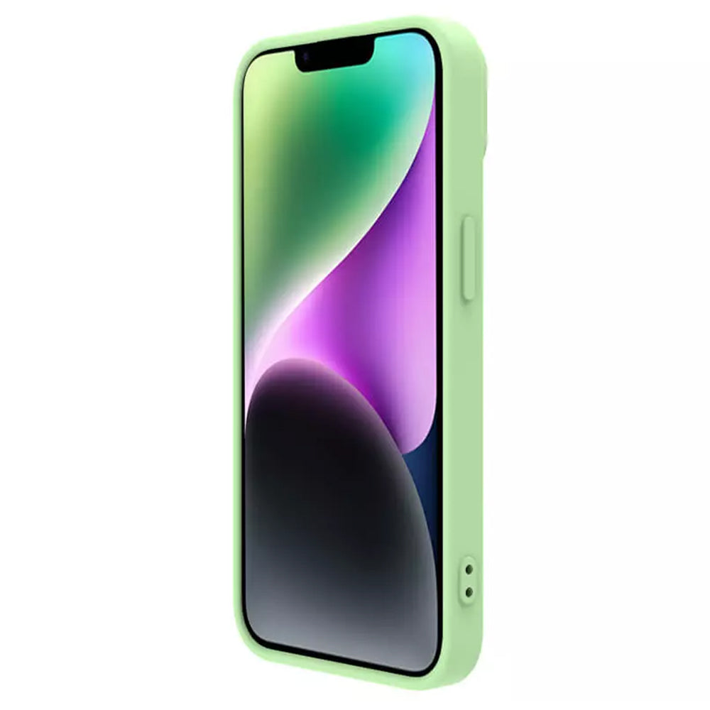 MagSafe-hoes voor Apple iPhone 15 Plus, Nillkin, CamShield Silky, Lichtgroen