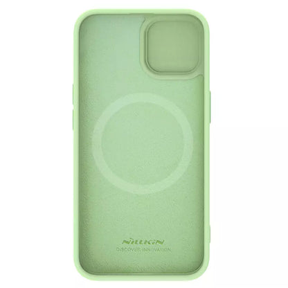 MagSafe-hoes voor Apple iPhone 15 Plus, Nillkin, CamShield Silky, Lichtgroen