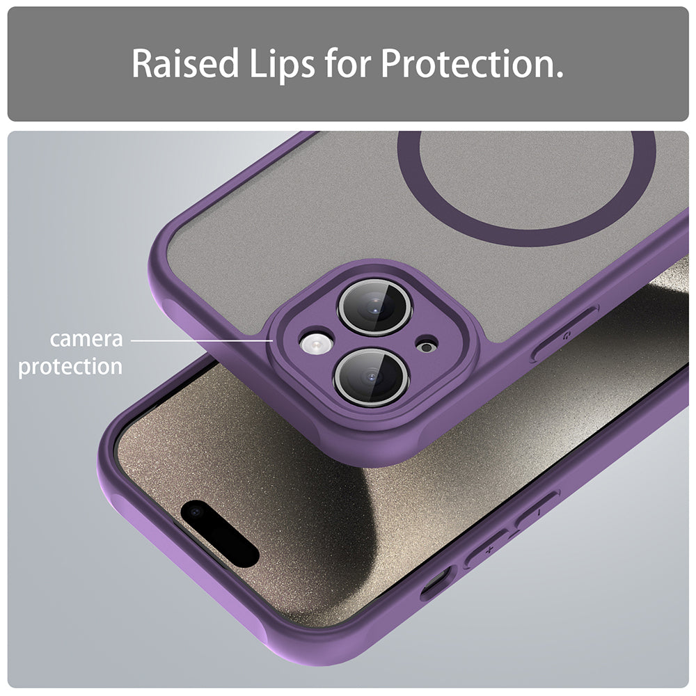 Coque MagSafe pour Apple iPhone 15 Plus, Techsuit, HaloFrost II, Violet