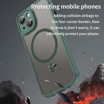 MagSafe-Hülle für Apple iPhone 15 Plus, Techsuit, HaloFrost II, Grün