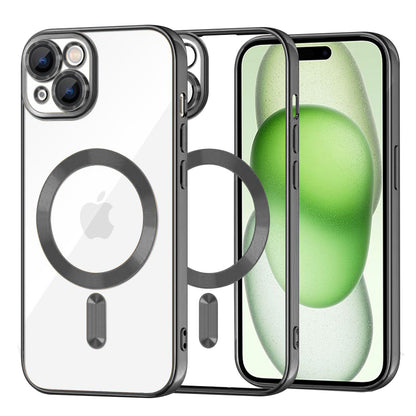 Coque MagSafe pour Apple iPhone 15 Plus, Techsuit, Luxury Crystal, Noire