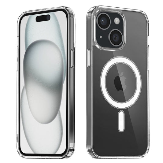 Coque MagSafe pour Apple iPhone 15 Plus, Techsuit, Pro, Transparente