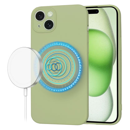 Coque MagSafe pour Apple iPhone 15 Plus, Techsuit, SoftFlex, Matcha