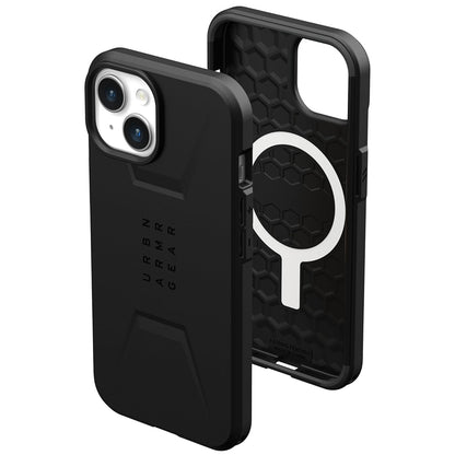 MagSafe-Hülle für Apple iPhone 15 Plus, Urban Armor Gear, Civilian, Schwarz