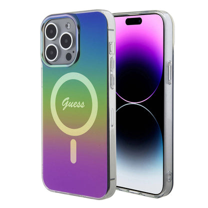 MagSafe hoesje voor Apple iPhone 15 Pro, Guess, IML Iridescent, Meerkleurig