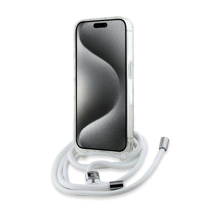 Coque MagSafe pour Apple iPhone 15 Pro, Karl Lagerfeld, IML Crossbody Karl's Head, Transparente
