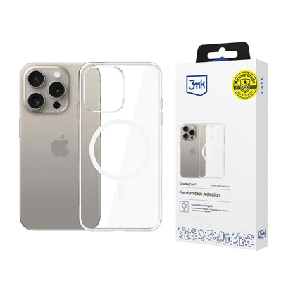 MagSafe-Hülle für Apple iPhone 15 Pro Max, 3MK, Clear MagCase, Transparent