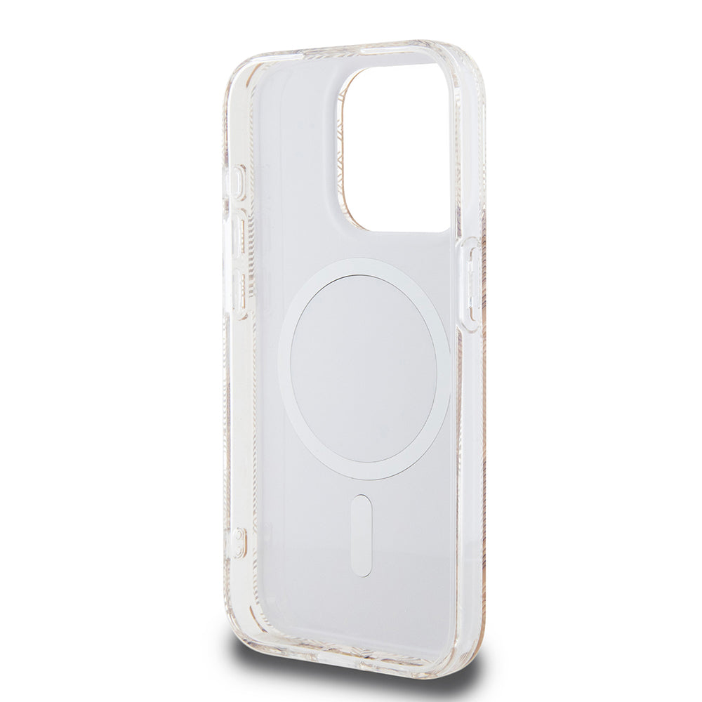 MagSafe hoesje voor Apple iPhone 15 Pro Max, Guess, IML Gcube, Bruin