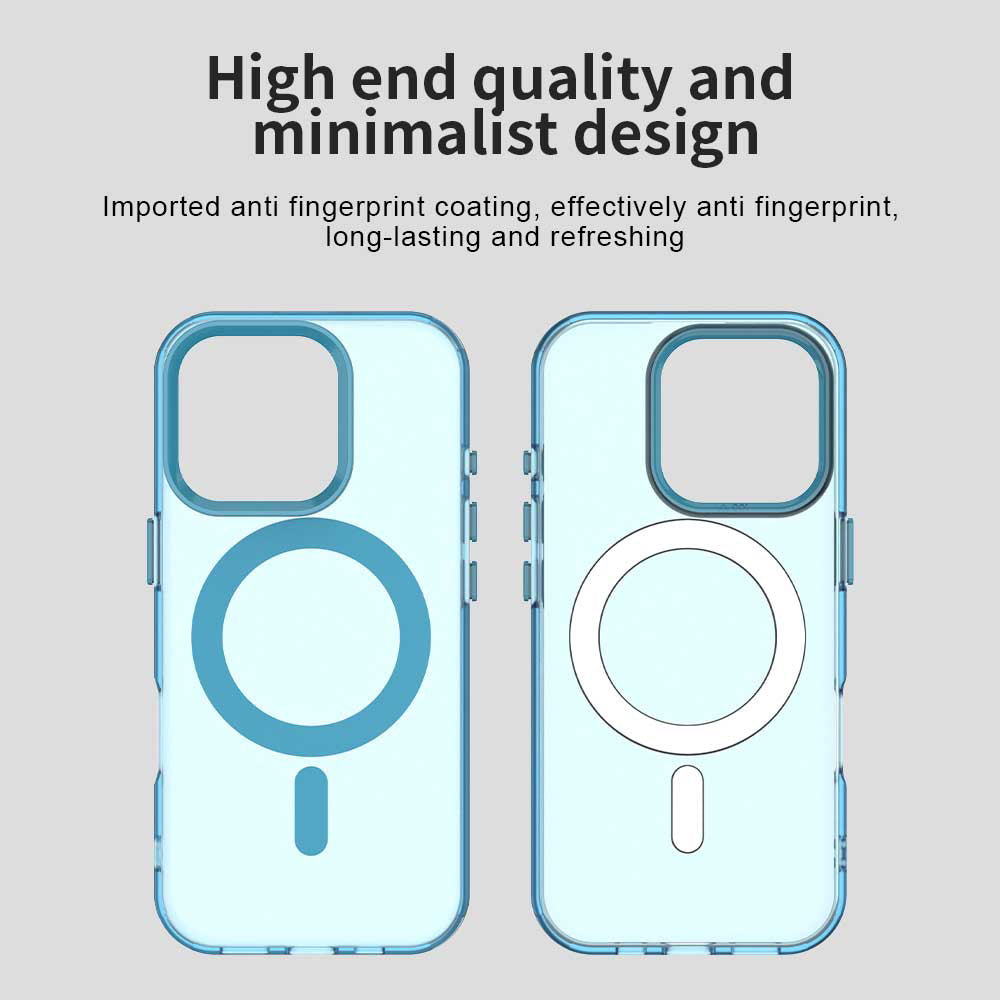 Coque MagSafe pour Apple iPhone 15 Pro Max, Techsuit, CandyCase, Bleue