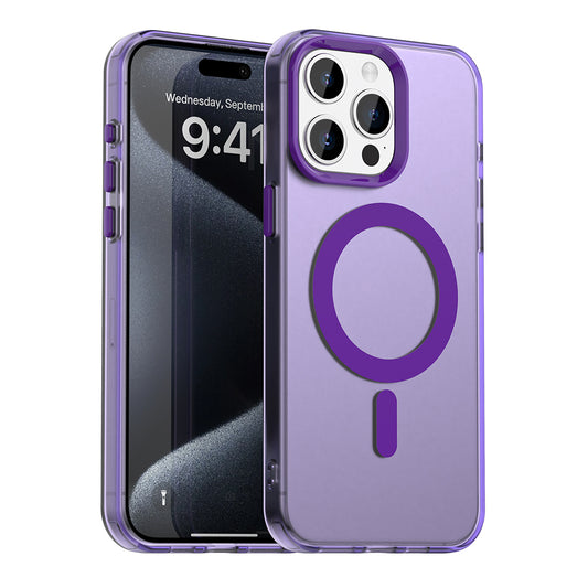 Coque MagSafe pour Apple iPhone 15 Pro Max, Techsuit, CandyCase, Violet