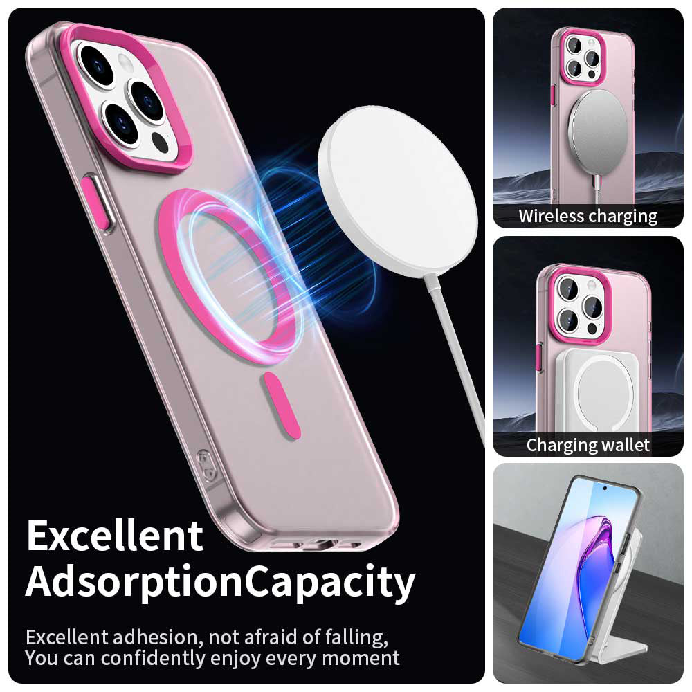 Coque MagSafe pour Apple iPhone 15 Pro Max, Techsuit, CandyCase, Rose