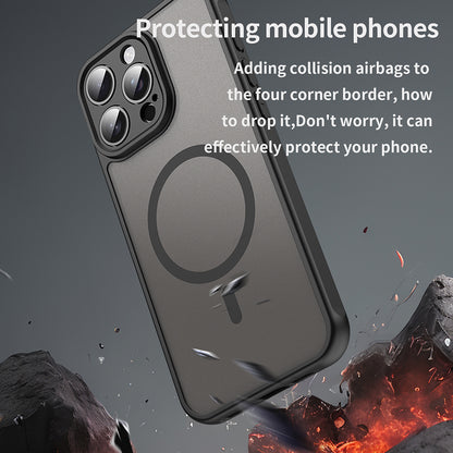 MagSafe-hoesje voor Apple iPhone 15 Pro Max, Techsuit, HaloFrost II, Zwart