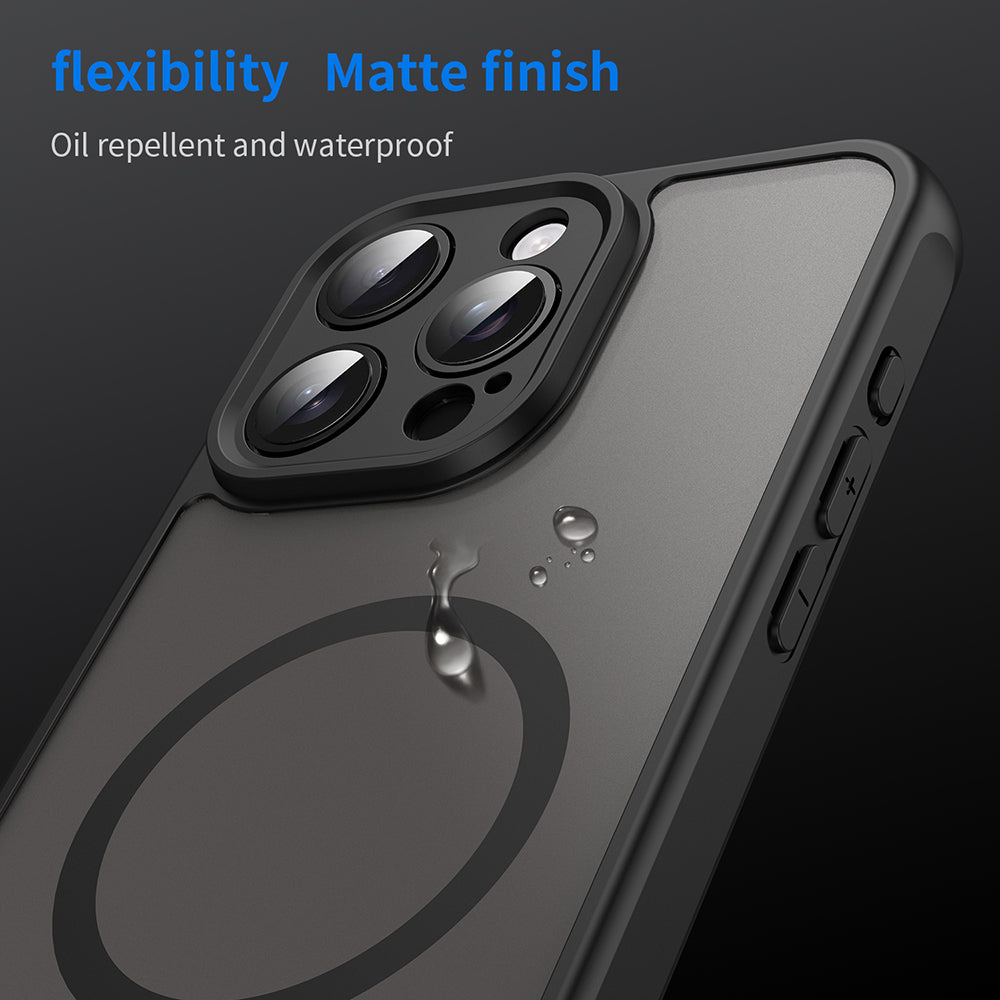 MagSafe-hoesje voor Apple iPhone 15 Pro Max, Techsuit, HaloFrost II, Zwart