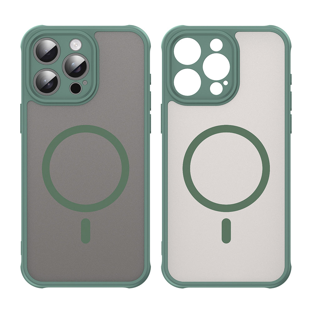 Coque MagSafe pour Apple iPhone 15 Pro Max, Techsuit, HaloFrost II, Vert