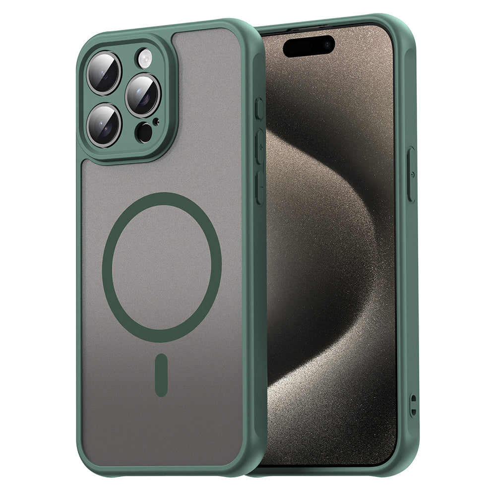 Coque MagSafe pour Apple iPhone 15 Pro Max, Techsuit, HaloFrost II, Vert