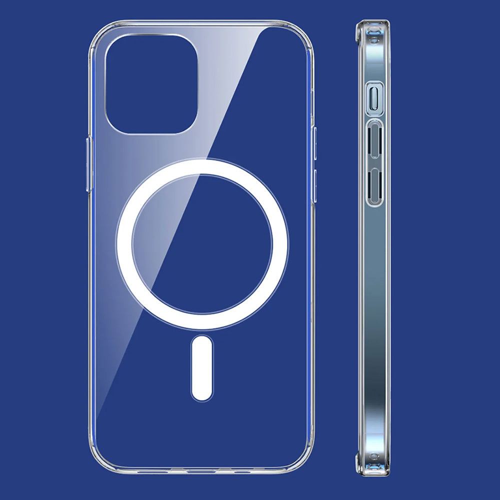 MagSafe-Hülle für Apple iPhone 15 Pro Max, Techsuit, Pro, Transparent