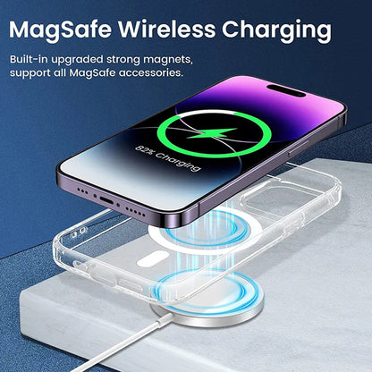 MagSafe-Hülle für Apple iPhone 15 Pro Max, Techsuit, Pro, Transparent
