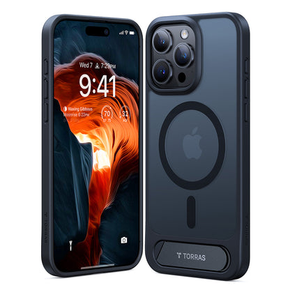 MagSafe Case for Apple iPhone 15 Pro Max, Torras, Pstand, Black