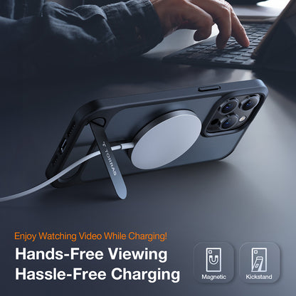 MagSafe Case for Apple iPhone 15 Pro Max, Torras, Pstand, Black